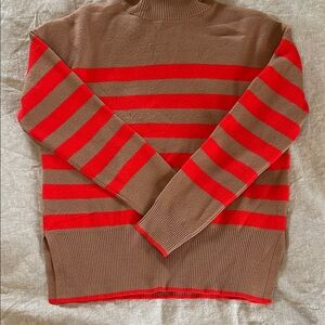 Tahari Women's Turtleneck Sweater in Brown and Red